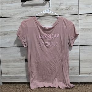 american eagle mauve tee